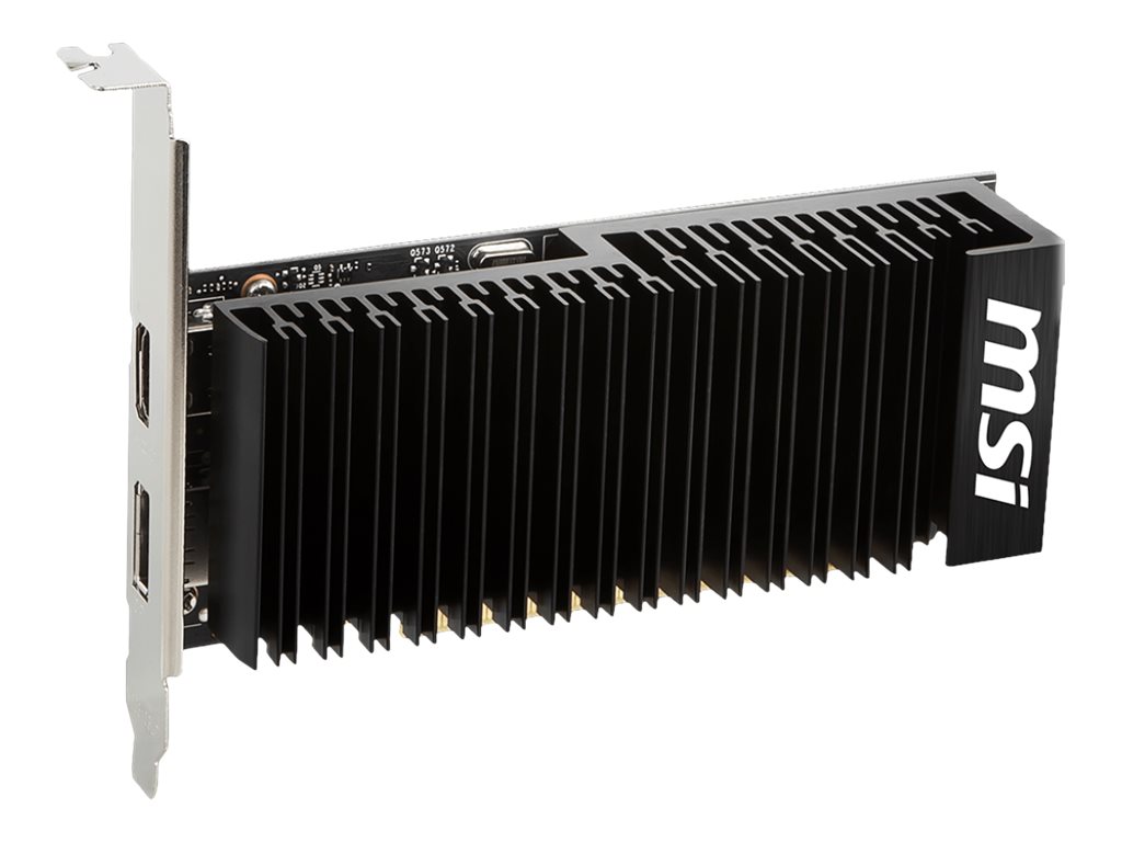 MSI GeForce GT 1030 2GHD4 LP OC, GeForce GT 1030, 2 GB, GDDR4, 64 Bit, 2100 MHz, PCI Express x16 3.0NVIDIA GeForce GT 1030 - 1109/1430MHz - 2100MHz - 2048MB - DDR4 (64bit) - Heatsink -  - 1x HDMI - 1x