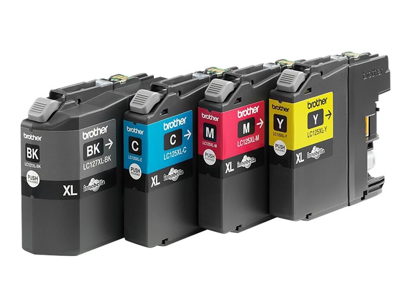 Brother LC127XL Value Pack - 4er-Pack - mit hoherKapazität - Schwarz - Gelb - Cyan - Magenta - original - Blisterverpackung - Tintenpatrone - für Brother DCP-J4110DW