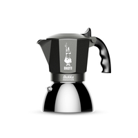 Bialetti Brikka Induction, Mokka-Kanne, Schwarz, Edelstahl, Aluminium, Stahl, Silikon, 1 Stück(e)