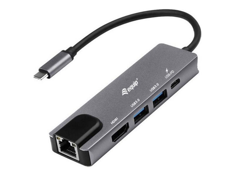 Equip Dockingstation - USB-C 3.2 Gen 1 / Thunderbolt3 / Thunderbolt 4 - HDMI - 1GbE