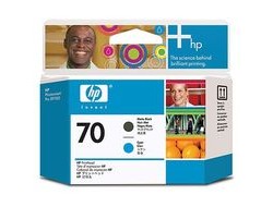HP 70 - Cyan, mattschwarz - Druckkopf - für DesignJet HD Pro MFPT120 - Z2100 - Z3100 - Z3100ps - Z3200 - Z3200ps - Z5200 - Z5400