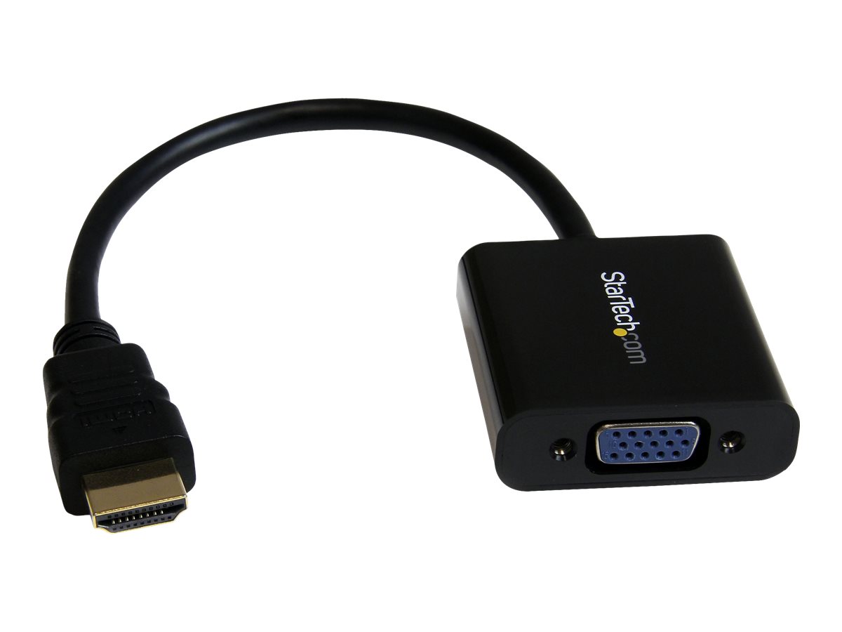 StarTech.com Startech - Videoadapter - HDMI männlich zu HD-15 (VGA)weiblich - 24.5 cm - Schwarz - 1080p-Unterstützung - aktiv - für P/N: DK30C2DPEPUE - DK30C2DPPDUE - DK31C3HDPD - DK31C3HDPDUE - SV211