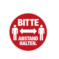HERMA 12921, Rot, Weiß, Rund, Entfernbar, Matte, 20 cm, 5 Stück(e)200 mm - 5 Aufkleber / 5 Blatt - rot