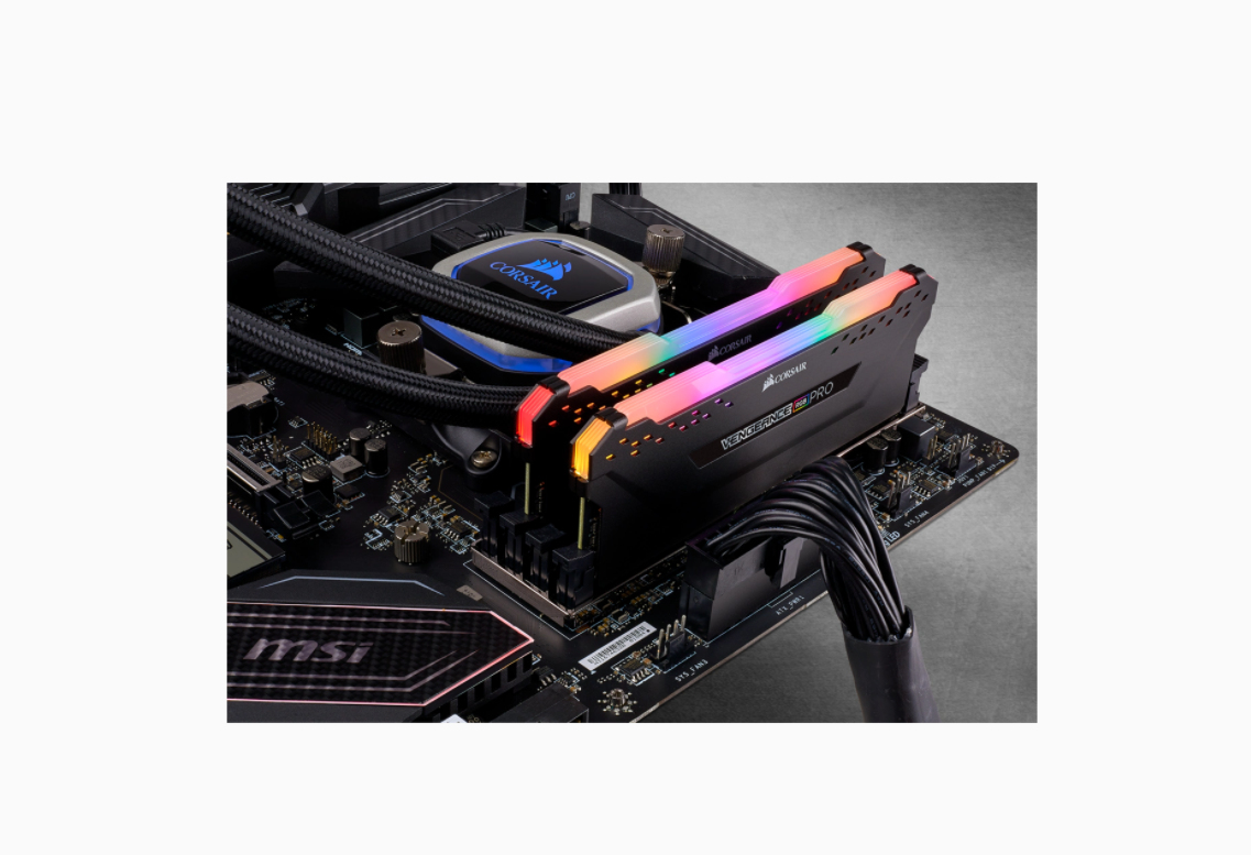 Corsair Vengeance RGB PRO - DDR4 - Kit - 32 GB:2 x 16 GB - DIMM 288-PIN - 3200 MHz / PC4-25600 - CL16 - 1.35 V - ungepuffert - non-ECC - Schwarz