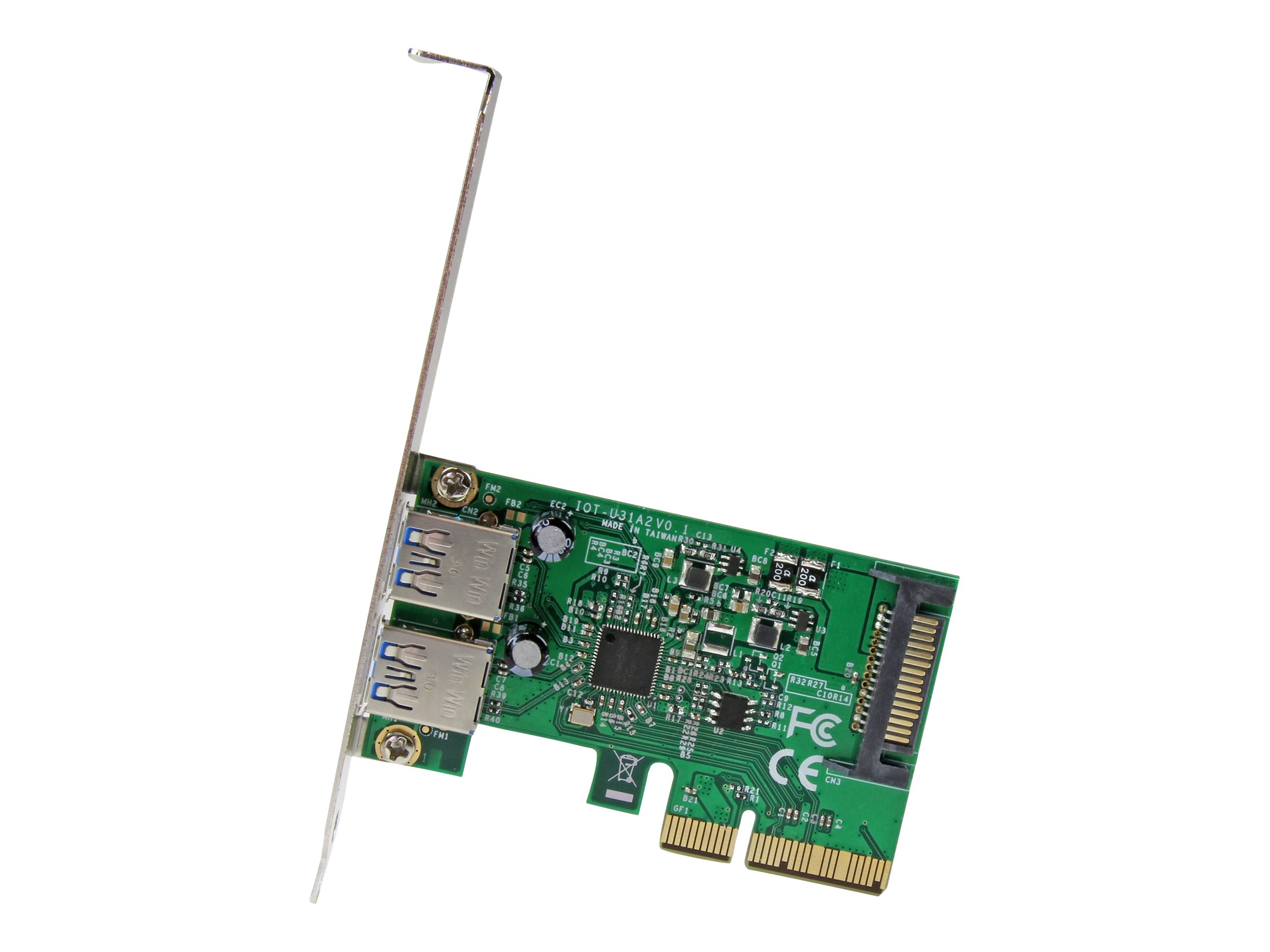 StarTech.com Startech 2-Port USB PCIe Adapter - 10Gbit/s pro Port - USB 3.1/3.2 Gen 2 Typ-A PCI Express 3.0 x2 Host Controller Erweiterungskarte - Add-On Adapterkarte - Full/Low Profile - Windows & Li