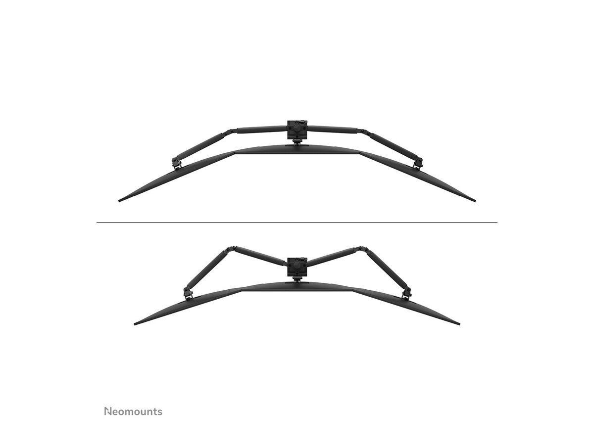 Neomounts DS60-600BL3 - Befestigungskit (Monitorarm, Kabeldurchführungsklemme)Voll beweglich - für 3 Monitore - Stahl - Schwarz - Bildschirmgröße: 25.4-68.6 cm (10"-27") - Tischmontage