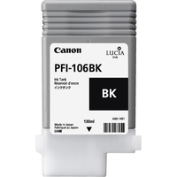 Canon PFI-106 BK - 130 ml - Schwarz - originalTintenbehälter - für imagePROGRAF iPF6300 - IPF6300S - iPF6350 - iPF6400 - iPF6400SE - IPF6450