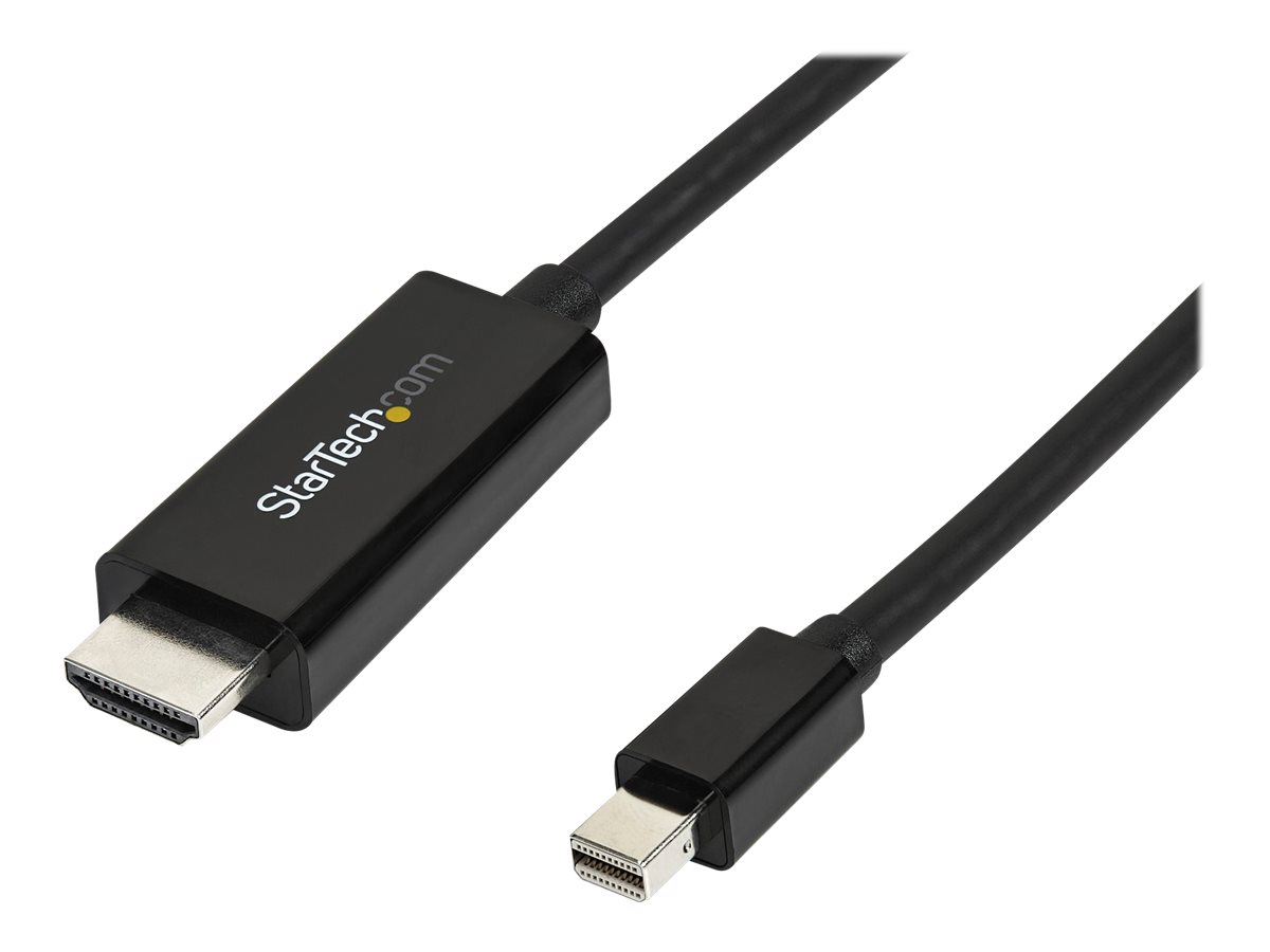 StarTech.com Mini DisplayPort auf HDMI Adapterkabel Mini DP zu HDMI Adapter Kabel - 3m - Ultra HD 4K 30Hz - Schwarz - Adapterkabel - Mini DisplayPort männlich zu HDMI männlich - 3 m - Schwarz - 4K Unt