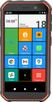 Olympia TREK, 14 cm (5.5"), 3 GB, 32 GB, 13 MP, Android 10, Schwarz, Orange5.5" - 1440 x 720 - 13 MP Kamera - 8 MP Frontkamera - 3/32 GB - Dual SIM - MediaTek MT6739WA 1.27 GHz - Android 10 - Micro SD