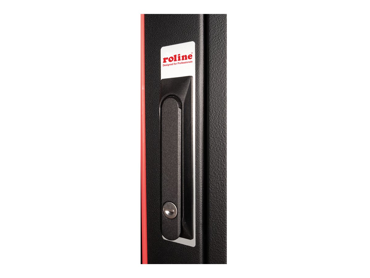 ROLINE Pro - Schrank Netzwerkschrank - mit Glastür, 600 x 600 mm (B x T)RAL 9005 - Jet Black - 47U - 48.3 cm (19")