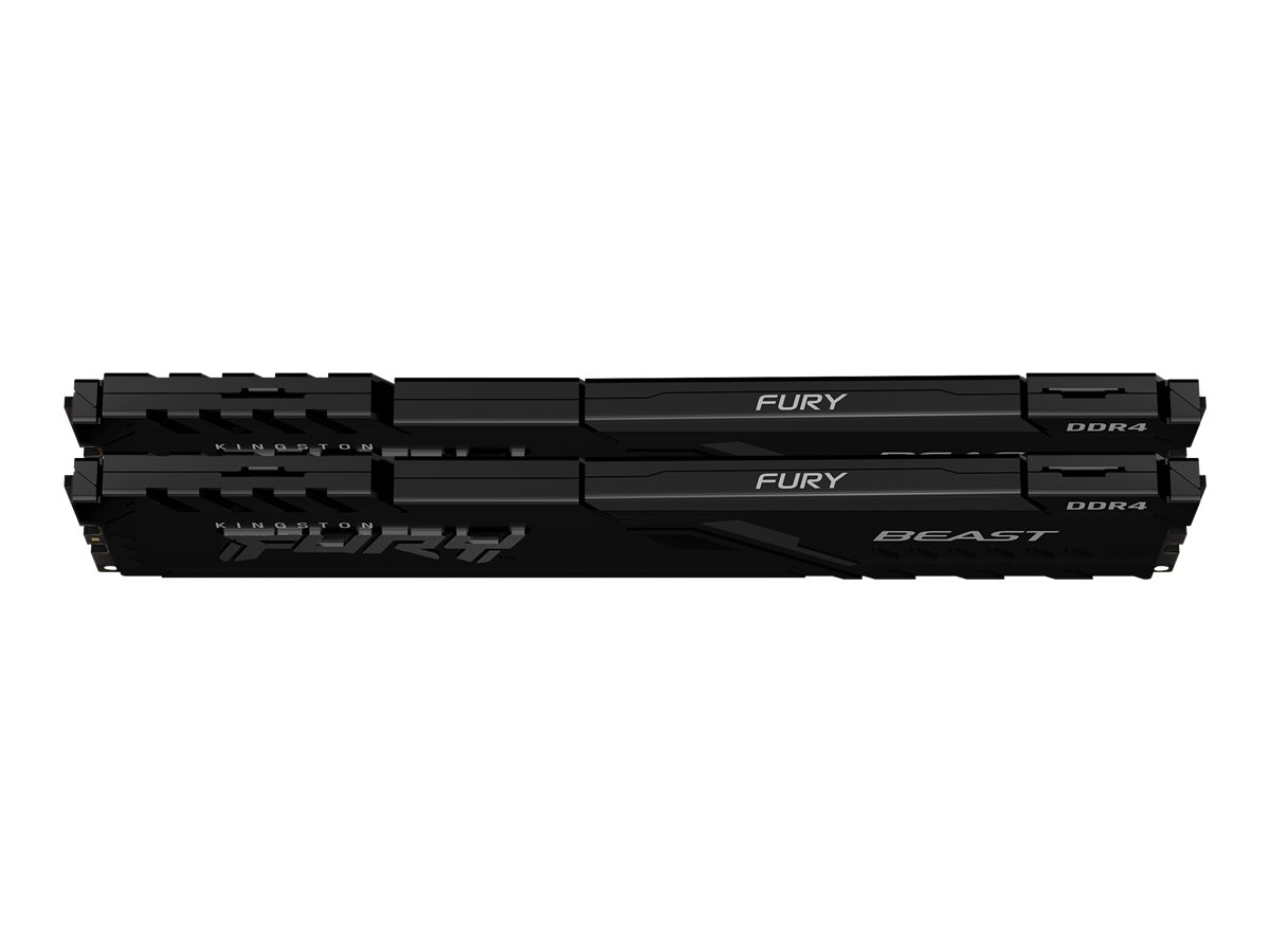 Kingston FURY Beast - DDR4 - Kit - 32 GB: 2 x16 GB - DIMM 288-PIN - 3200 MHz / PC4-25600 - CL16 - 1.35 V - ungepuffert - non-ECC - Schwarz