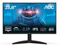 AOC Basic-line Q24B36X - B3 Series - LED-Monitor - 61 cm (24")(23.8" sichtbar) - 2560 x 1440 QHD @ 144 Hz - IPS - 300 cd/m² - 1300:1 - HDR10 - 0.5 ms - HDMI - DisplayPort - Schwarz