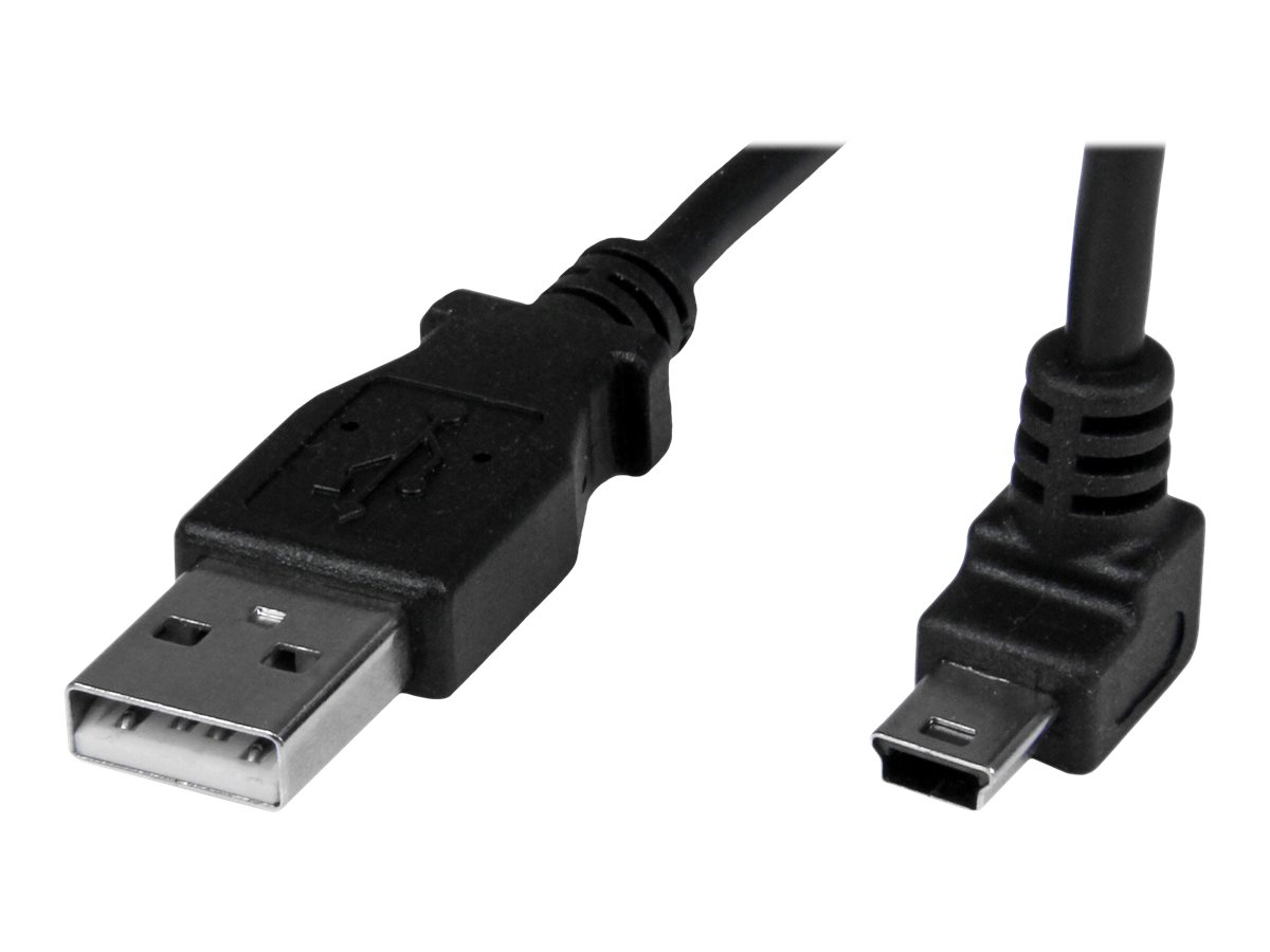 StarTech.com 1m USB auf Mini USB Anschlusskabel 90° gewinkelt - USB A zu Mini B Kabel - 1 x USB A (St)1 x USB Mini B (St) - Schwarz - USB-Kabel - USB (M) zu Mini-USB - Typ B (M) - 1 m - 90° Stecker -