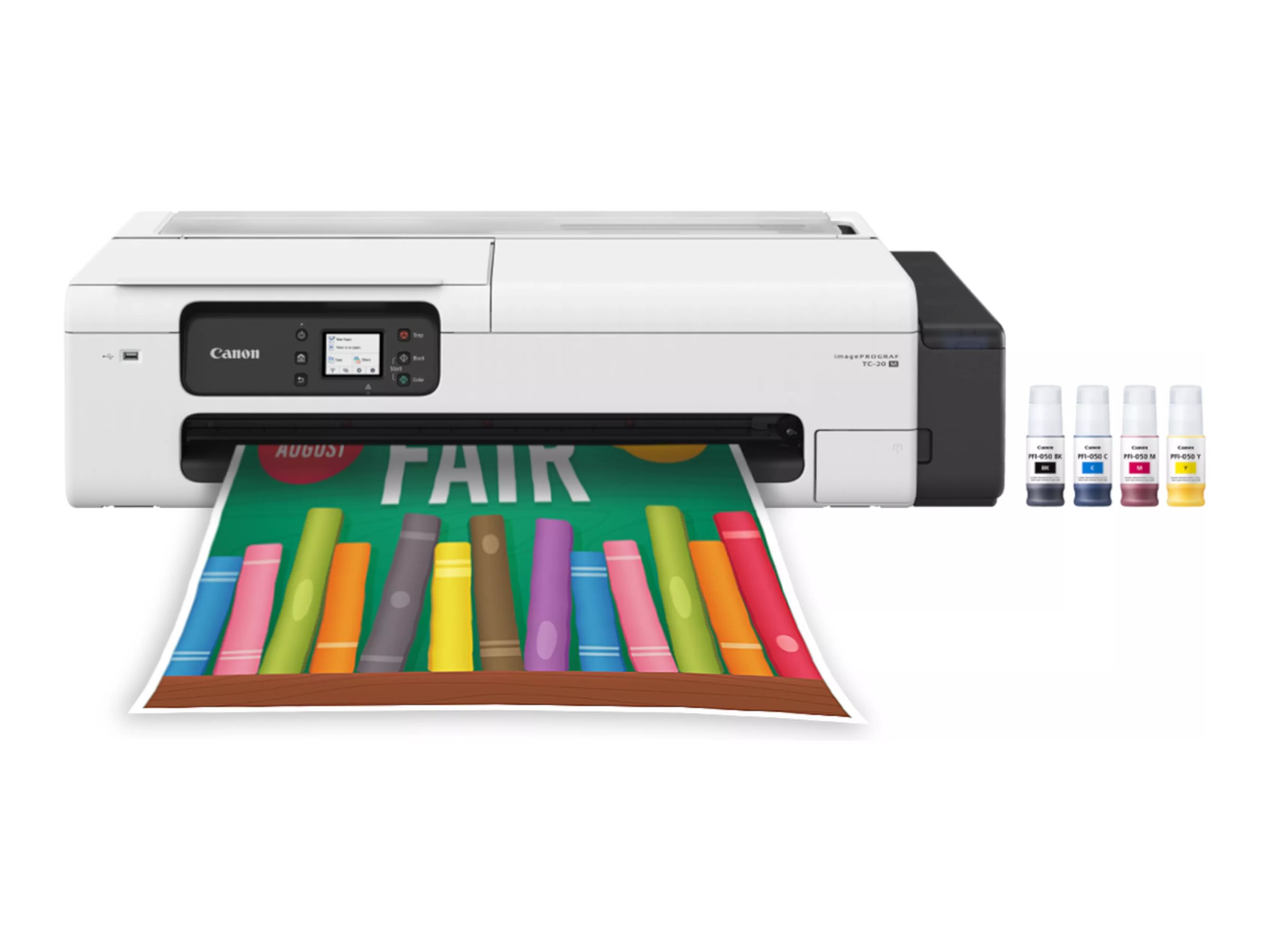 Canon imagePROGRAF TC-20M - 610 mm (24") Multifunktionsdrucker - Farbe - Tintenstrahl - Letter A (216 x 279 mm)//A4 (210 x 297 mm) - 610 x 4000 mm (Original) - Rolle (61 cm) (Medien) - USB 2.0 - Wi-Fi