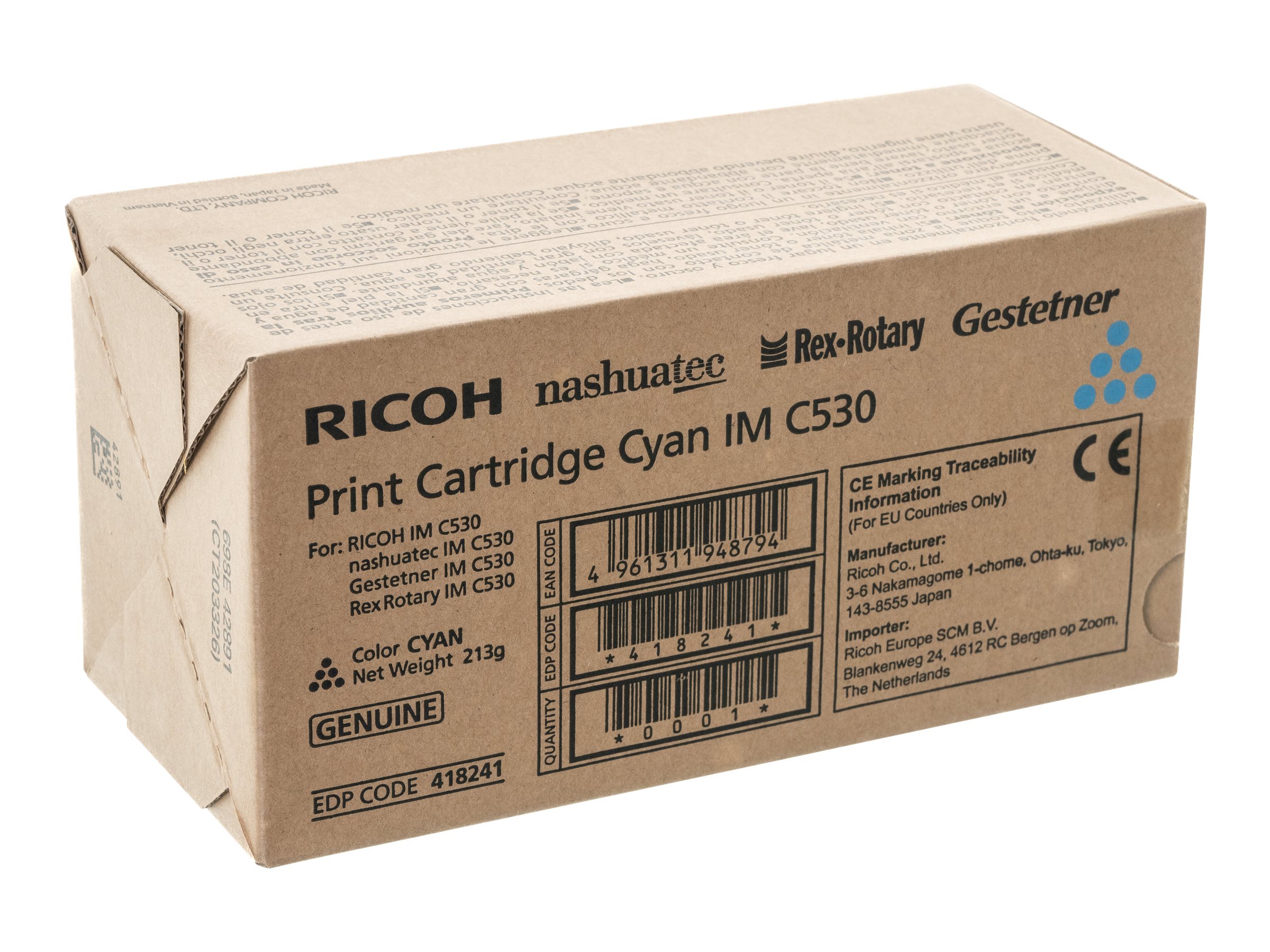 Ricoh IM C530 - Cyan - original - Tonerpatronefür IM C530