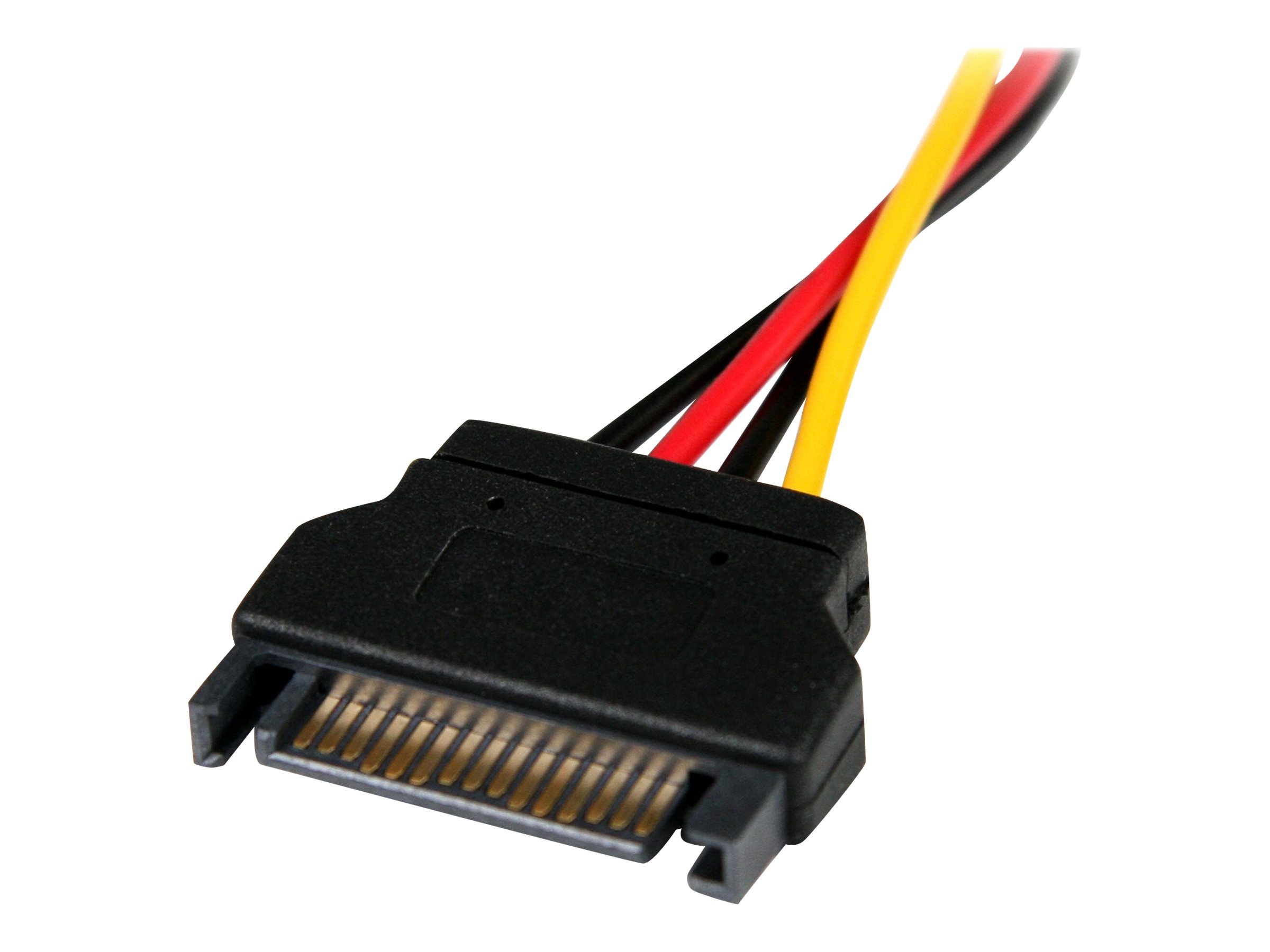 StarTech.com 15cm SATA auf LP4 Stromadapter - Bu/St - Netzteil - SATA-Stromstecker (M)zu interne Stromversorgung - 4-polig (W) - 15 cm - Schwarz - für P/N: 25S22M2NGFFR - HSB225S3R - S322M225R - SAT2M