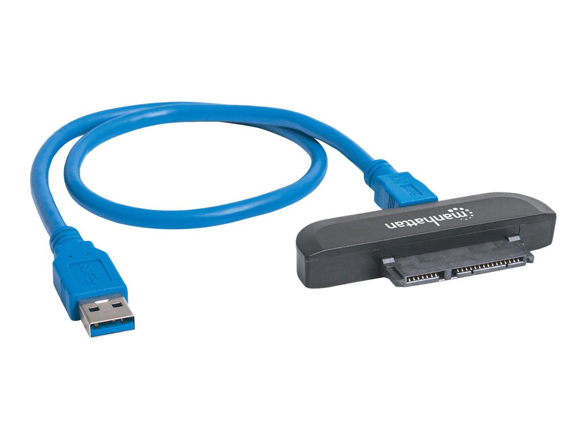 Manhattan USB-A to SATA 2.5" Adapter Cable, 42cm, Male to Male, 5 Gbps (USB 3.2 Gen1 aka USB 3.0)Supports 48-bit LBA - SuperSpeed USB -  - Blister - Speicher-Controller - SATA 6Gb/s - USB 3.0