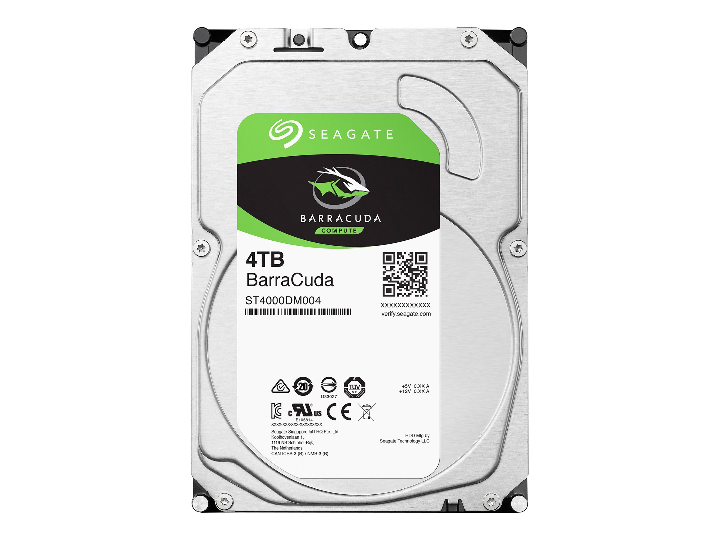 Seagate Barracuda ST4000DM004 - Festplatte - 4 TB - intern - 3.5" (8.9 cm)SATA 6Gb/s - 5400 rpm - Puffer: 256 MB