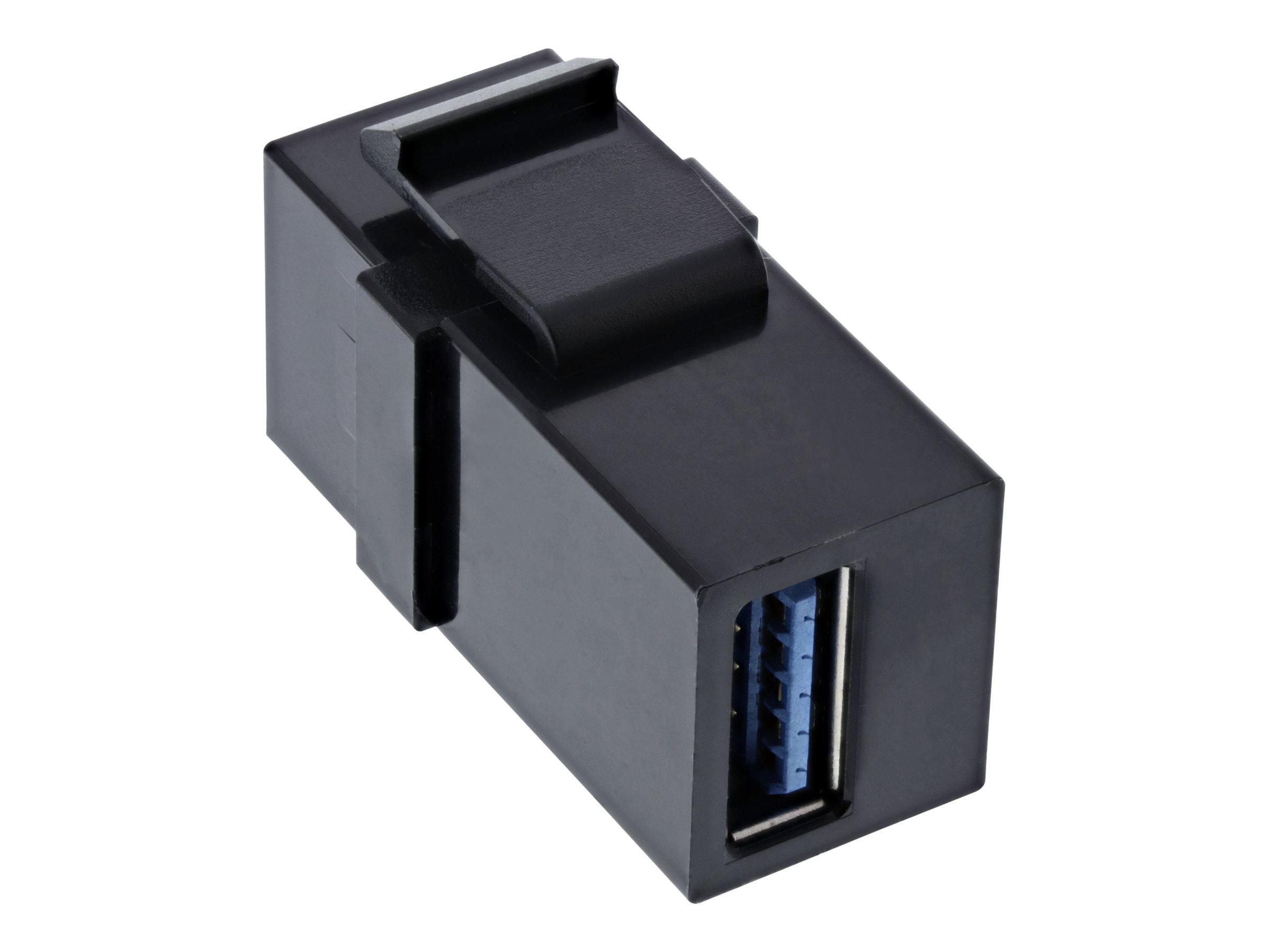 InLine USB 3.1 Keystone Snap-In Einsatz - USB-A Buchse / Buchse - schwarzz