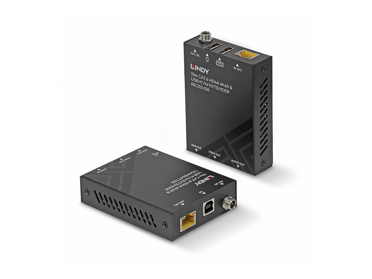 Lindy Sender und Empfänger - KVM-/Audio-/USB-Extenderüber CAT 6 - USB - bis zu 70 m
