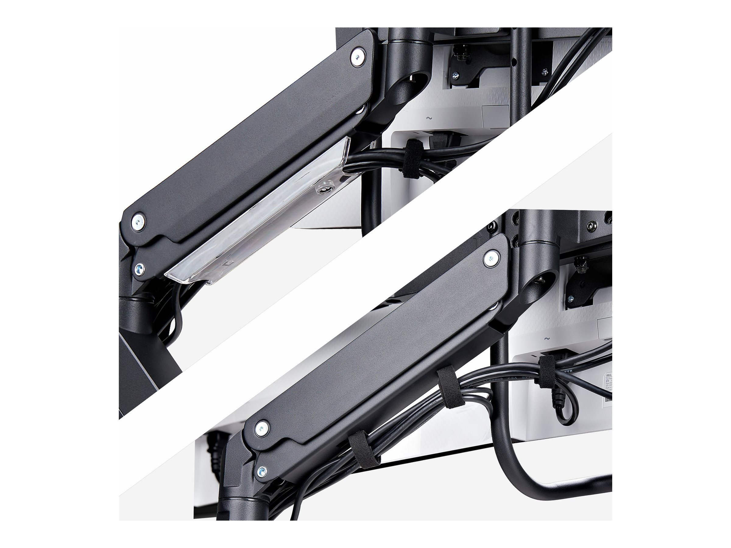 StarTech.com Monitortischhalterung für 3 Monitore 27", VESA 75x75/100x100 - Befestigungskit - einstellbarer Arm - für 3 LCD-Anzeigen - Dreifach-Monitorhalterung - Kunststoff, Aluminium, Stahl - Schwar