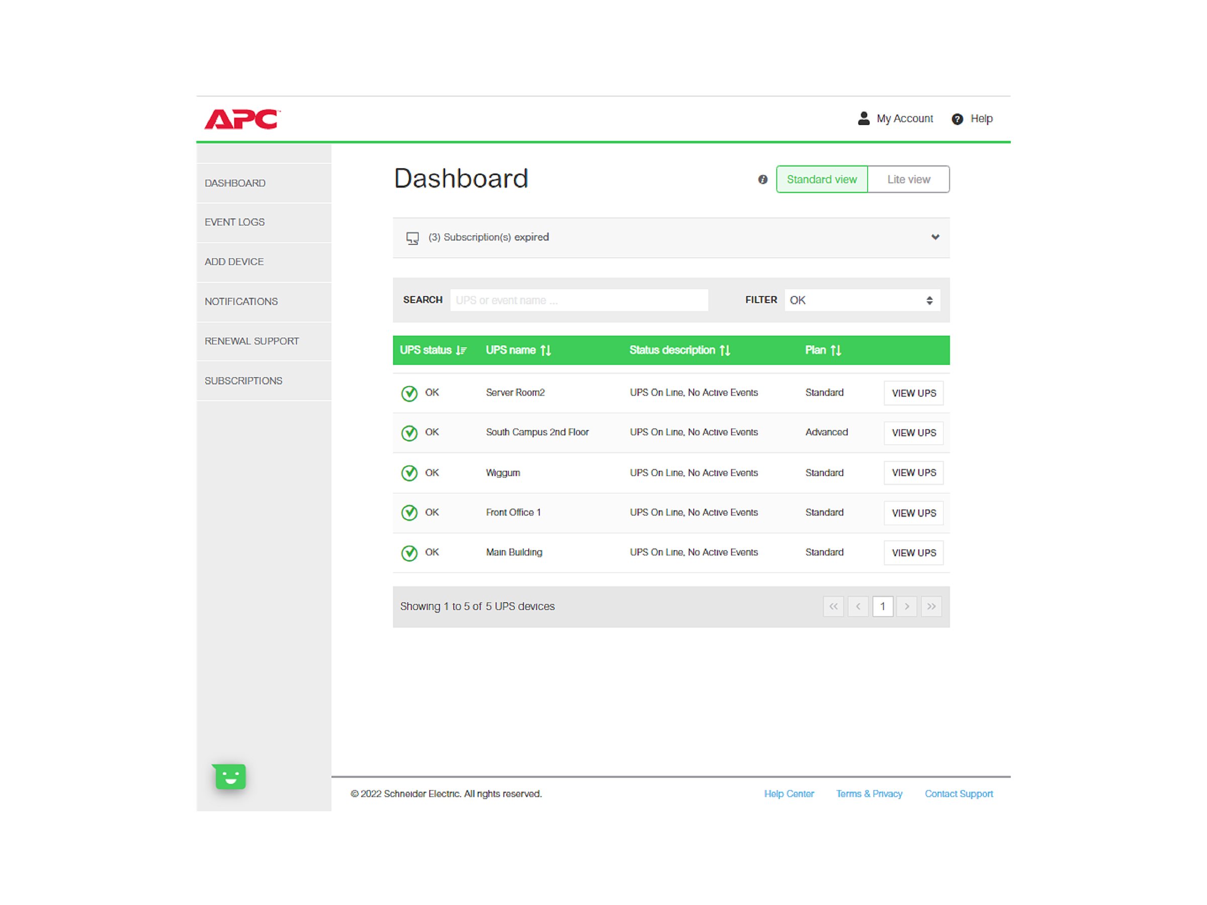 APC SmartConnect Standard Plan - Abonnement-Lizenz (3 Jahre)für P/N: SMT1500CNC - SMT750RM2UCNC - SMTL2K2RM2UCLNC - SRTL2K2RM1UWC - SRTL3KRM1UIC - SRTL3KRM1UWC