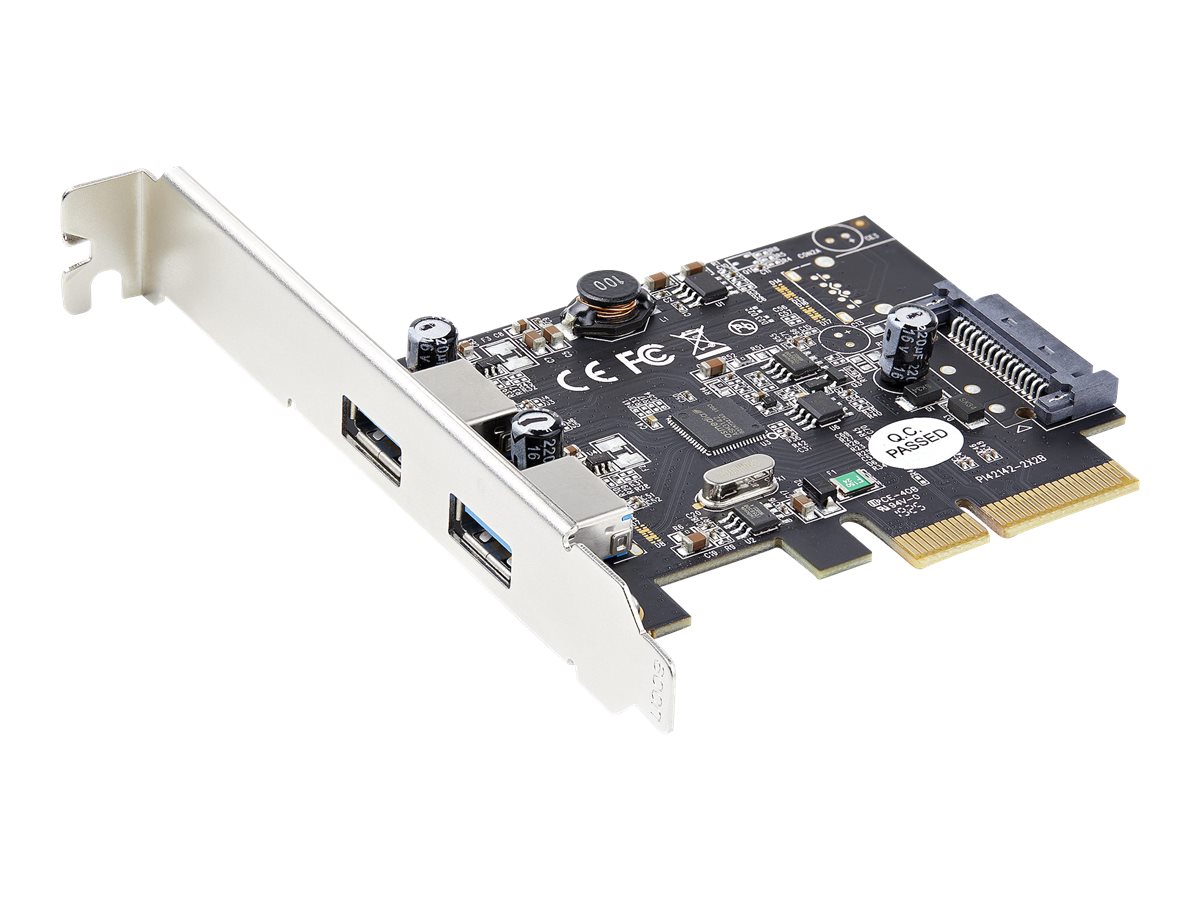 StarTech.com Startech 2-Port USB PCIe Adapter - 10Gbit/s pro Port - USB 3.1/3.2 Gen 2 Typ-A PCI Express 3.0 x2 Host Controller Erweiterungskarte - Add-On Adapterkarte - Full/Low Profile - Windows & Li