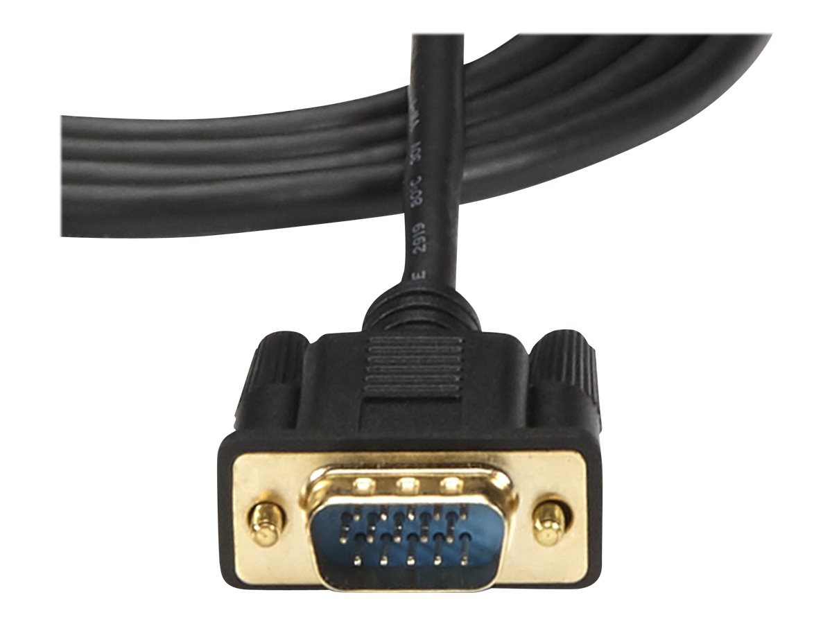 StarTech.com 1,8m aktives HDMI auf VGA Konverter Kabel - HDMI zu VGA Adapter 180cm - Schwarz - 1920x1200 / 1080p - Adapterkabel - HDMI, Mikro-USB Typ B (nur Strom)zu HD-15 (VGA) männlich - 2 m - Schwa