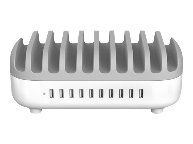 Compulocks 10 Ports USB Charging Dock Station With EU Plug - Ladestation - 120 Watt - 2.4 A - 10 Ausgabeanschlussstellen (USB)USB-Ladestation mit 10 Anschlüssen