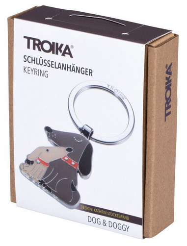 Troika Dog & Doggy, Schlüsselring, Braun, Metall, Abbildung, 76 mm, 35 mmTroika Schlüsselanhänger Dog & Doggy Dunkelbraun / HellbraunMotiv: Hund - Detailfarbe: Hellbraun - Dunkelbraun