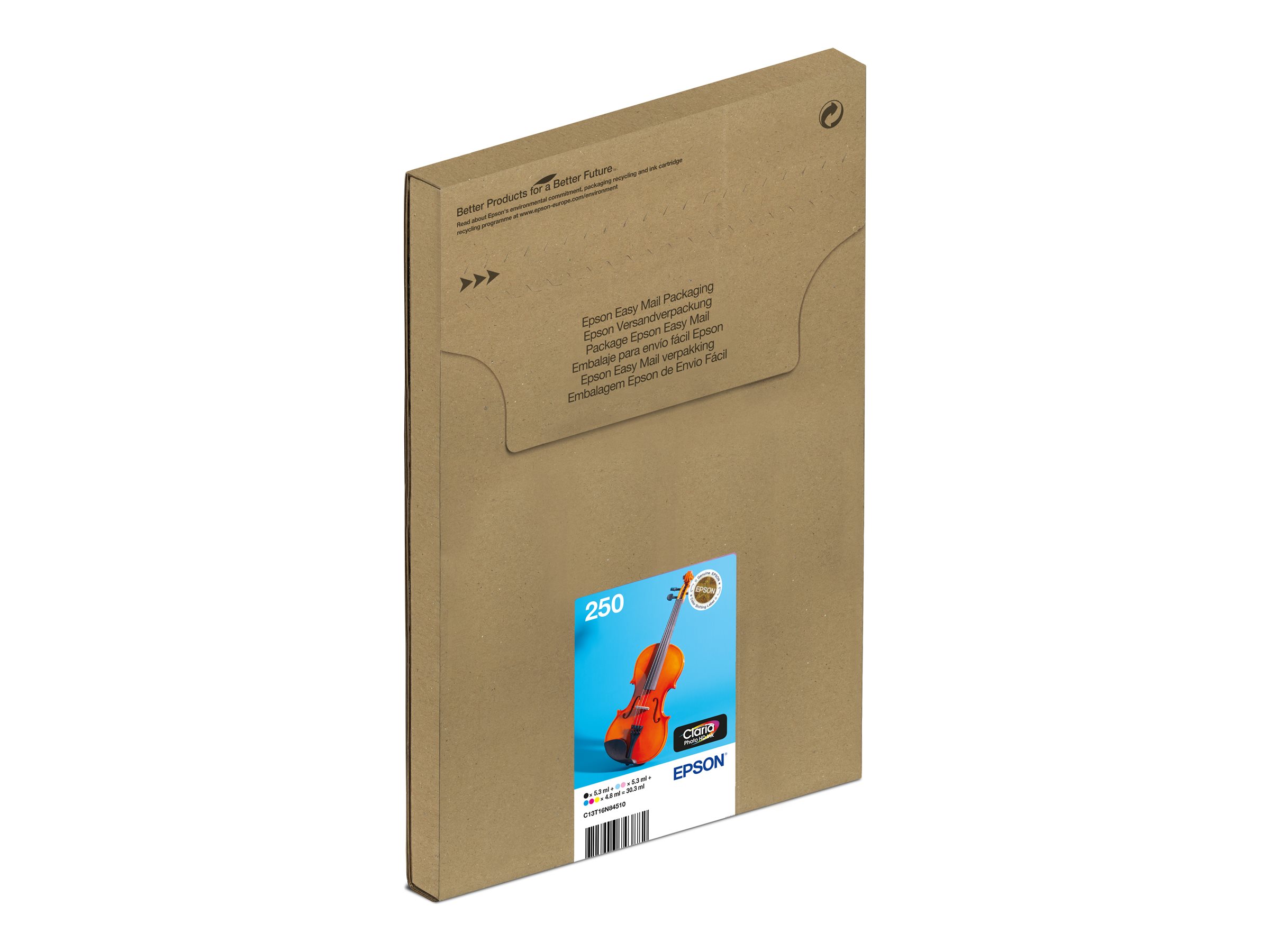 Epson 250 Multipack EasyMail - 6er-Pack - SchwarzGelb - Cyan - Magenta - hell Cyan - hellmagentafarben - original - Box - Tintenpatrone - für P/N: C11CL95402