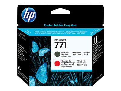 HP 771 - Mattschwarz, Chromatic Red - Druckkopf771 Mattschwarz/Chromrot DesignJet Druckkopf