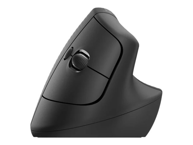 Logitech Lift Vertical Ergonomic Mouse - VertikaleMaus - ergonomisch - optisch - 6 Tasten - kabellos - Bluetooth - 2.4 GHz - Logitech Logi Bolt USB-Empfänger - Graphite