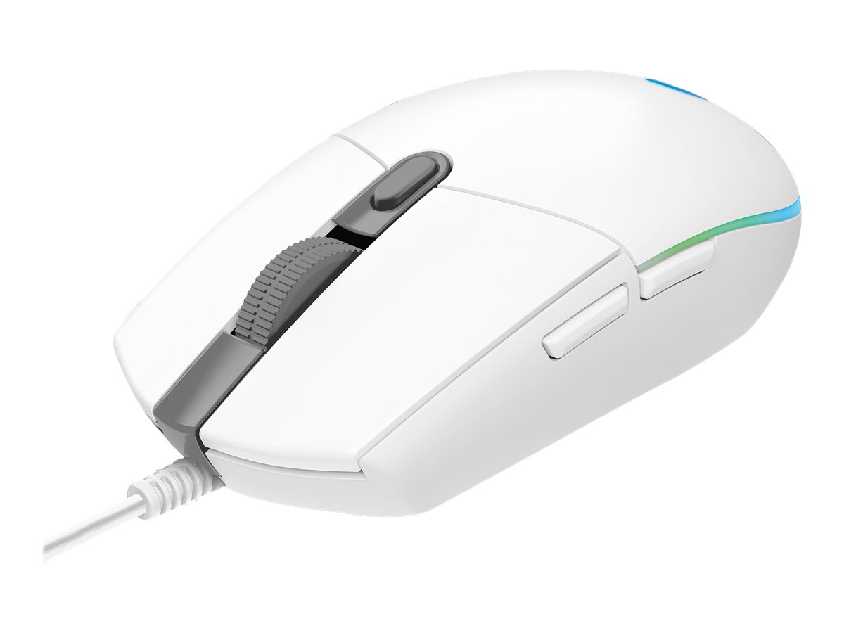 Logitech Gaming Mouse G102 LIGHTSYNC - MausFür Rechtshänder - optisch - 6 Tasten - kabelgebunden - USB - weiß
