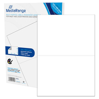 MEDIARANGE MRINK141, Weiß, Dauerhaft, 210 x 148,5, A4, Matte, Laser/InkjetUniversal-Etiketten - stark haftend - 210x148.5mm - weiß - 100 Etiketten