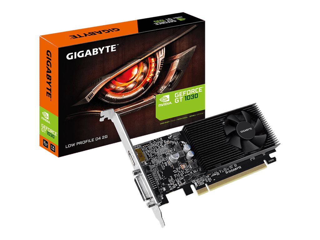 Gigabyte GT 1030 Low Profile D4 2G - GrafikkarteGF GT 1030 - 2 GB DDR4 - PCIe 3.0 Low-Profile - DVI - HDMI