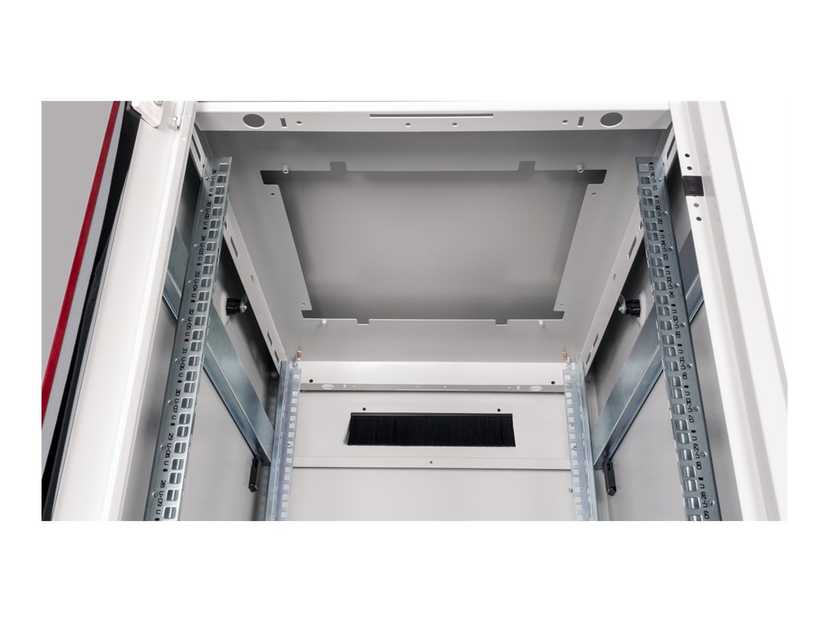 ROLINE Pro - Schrank Netzwerkschrank - Hellgrau, RAL 7035 - 36U - 48.3 cm (19")19 Zoll Netzwerkschrank Pro 36 HE 600x800 BxT Glastür grau