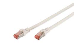DIGITUS CAT 6 S/FTP Patchkabel, 10 Stückzu RJ-45 (M) - 5 m - SFTP - PiMF - CAT 6e - IEEE 802.3 - halogenfrei - geformt - ohne Haken - Grau (Packung mit 10)