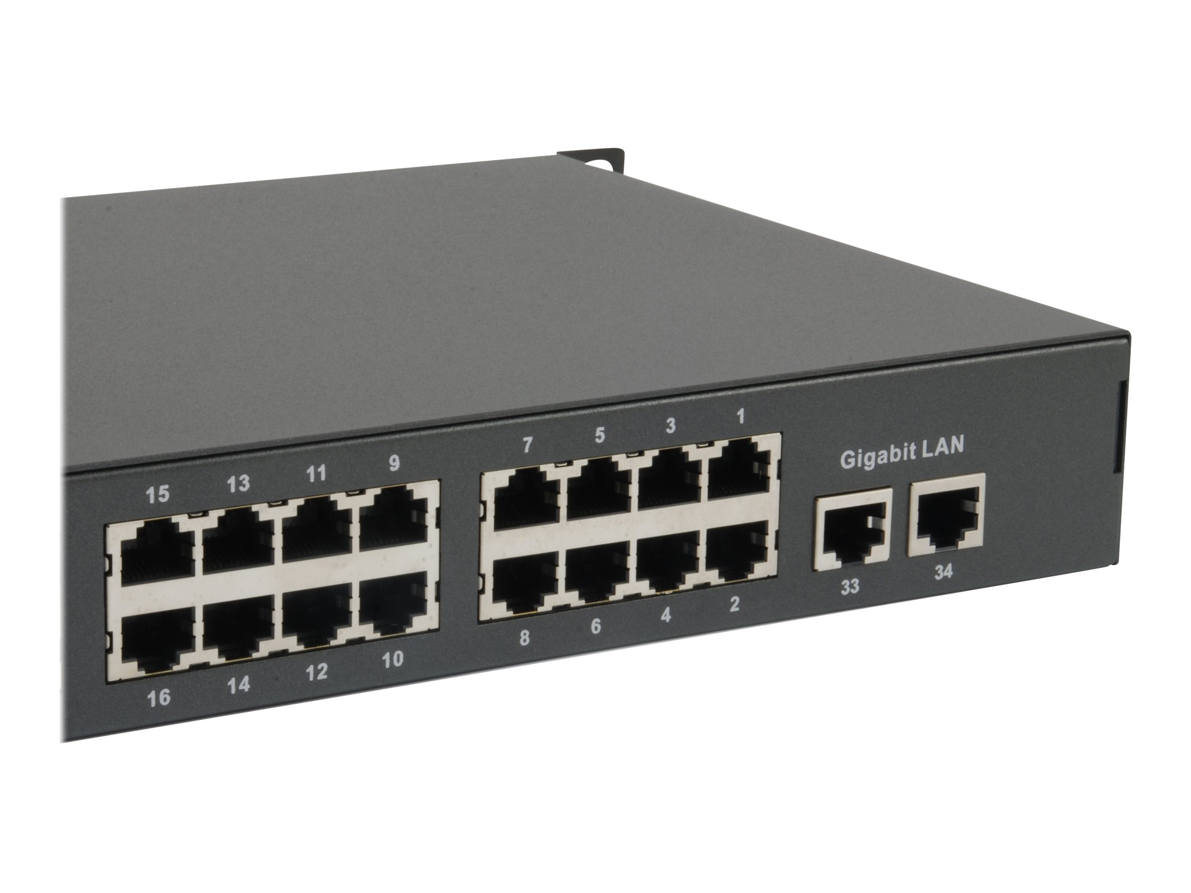 LevelOne FGP-3400W250 - Switch - 32 x 10/100 (PoE+)+ 2 x 10/100/1000 - an Rack montierbar - Desktop - PoE+ (250 W)