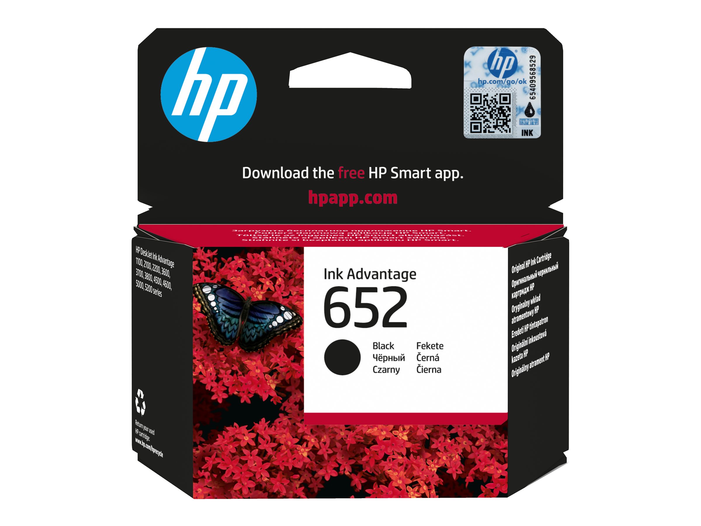 HP 652 - 6 ml - original - Ink Advantage - Tintenpatronefür Deskjet 1110 - 2130 - 3630; ENVY 4520; Officejet 3830 - 4650