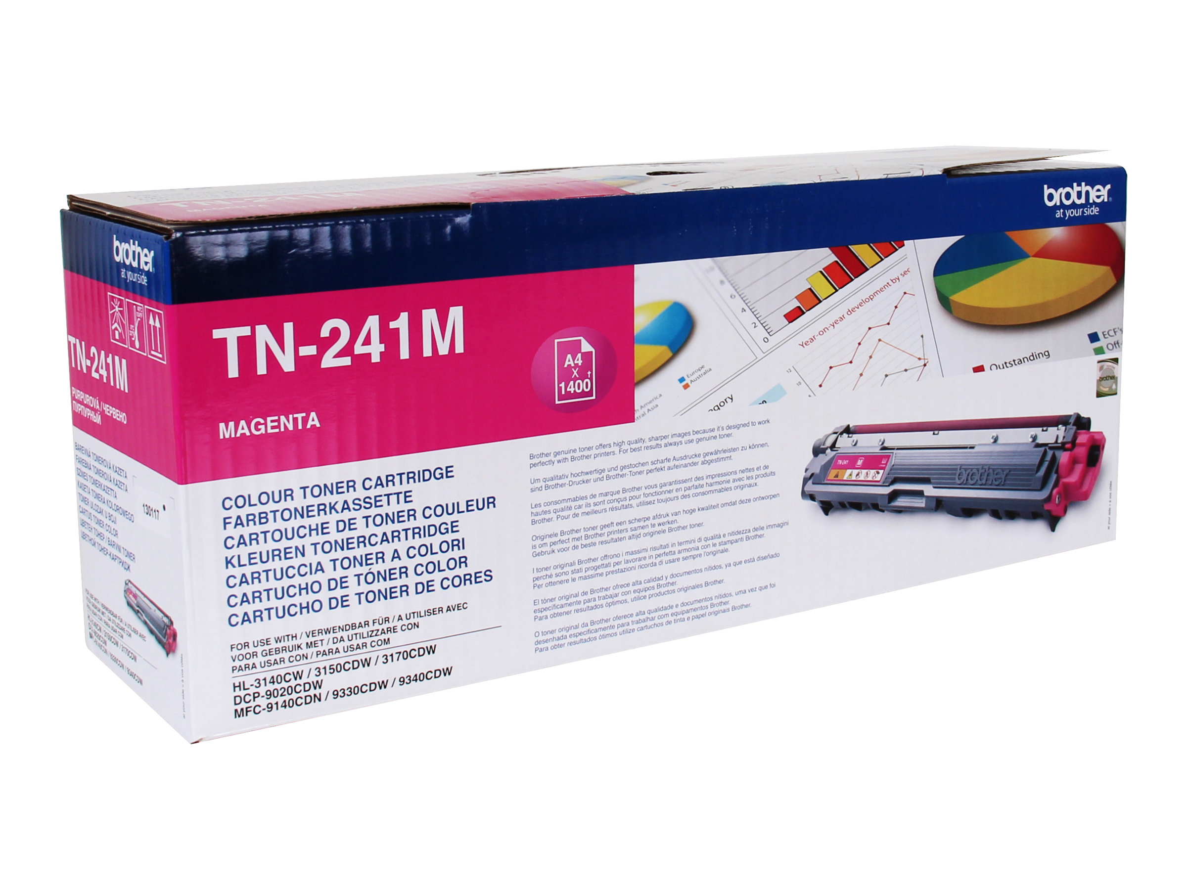 Brother TN241M - Magenta - original - Tonerpatronefür Brother DCP-9015CDW - DCP-9020CDW - HL-3150CDW - MFC-9140CDN