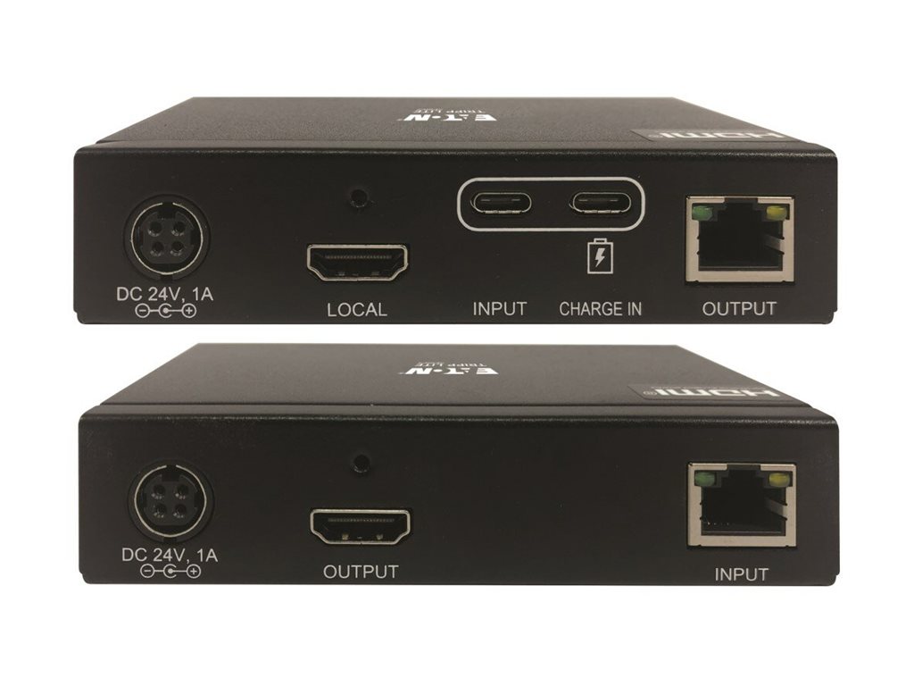 Tripp Eaton Tripp Lite Series USB C to HDMI over Cat6Extender Kit with KVM Support - 4K 60Hz - 4:4:4 - Transmitter/Receiver - USB - PoC - HDCP 2.2 - up to 230 ft. - TAA; - Erweiterung für Video/Audio