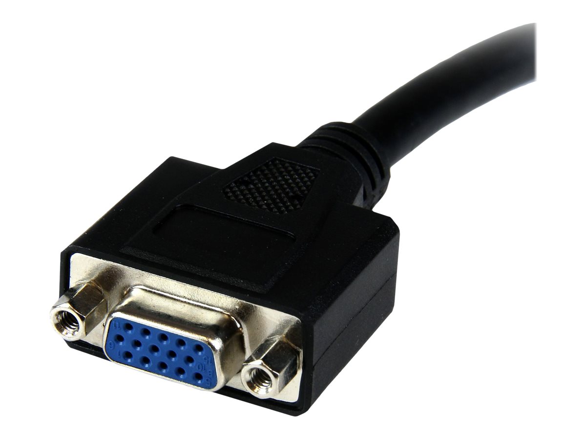StarTech.com VGA auf DVI Monitor Adapter 20cm - VGA (15 pin)(Buchse) DVI-I (29 pin) (Stecker) Kabel - VGA/ DVI Dongle - VGA-Adapter - DVI-I (M) zu HD-15 (VGA) (W) - 20 cm - Daumenschrauben - Schwarz