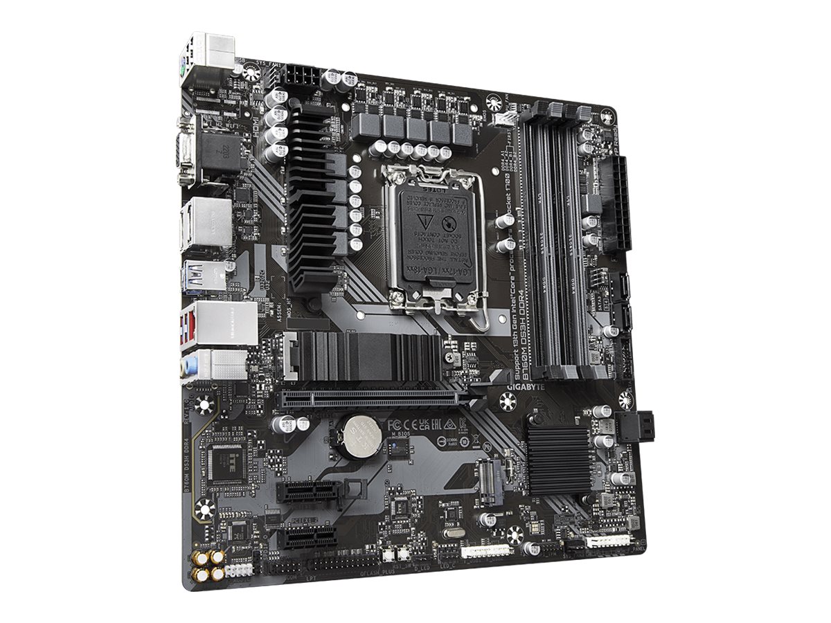 Gigabyte B760M DS3H DDR4 - 1.0 - Motherboard - micro ATX - LGA1700 Sockel - B760 Chipsatz - USB 3.2 Gen 2, USB 3.2 Gen 1, USB-C 3.2 Gen2 - 2.5 Gigabit LAN - Onboard-Grafik (CPU erforderlich)HD Audio (