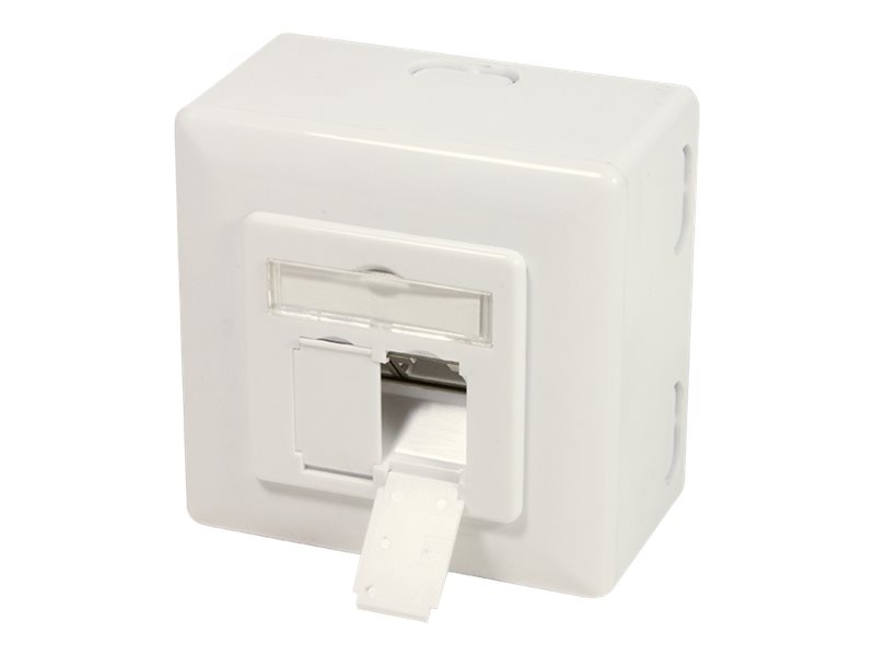 LogiLink Anschlussdose, Unterputz - in Wandmontierbar - Oberfläche montierbar - CAT 6a - STP - RJ-45 X 2 - Pure White - RAL 9010
