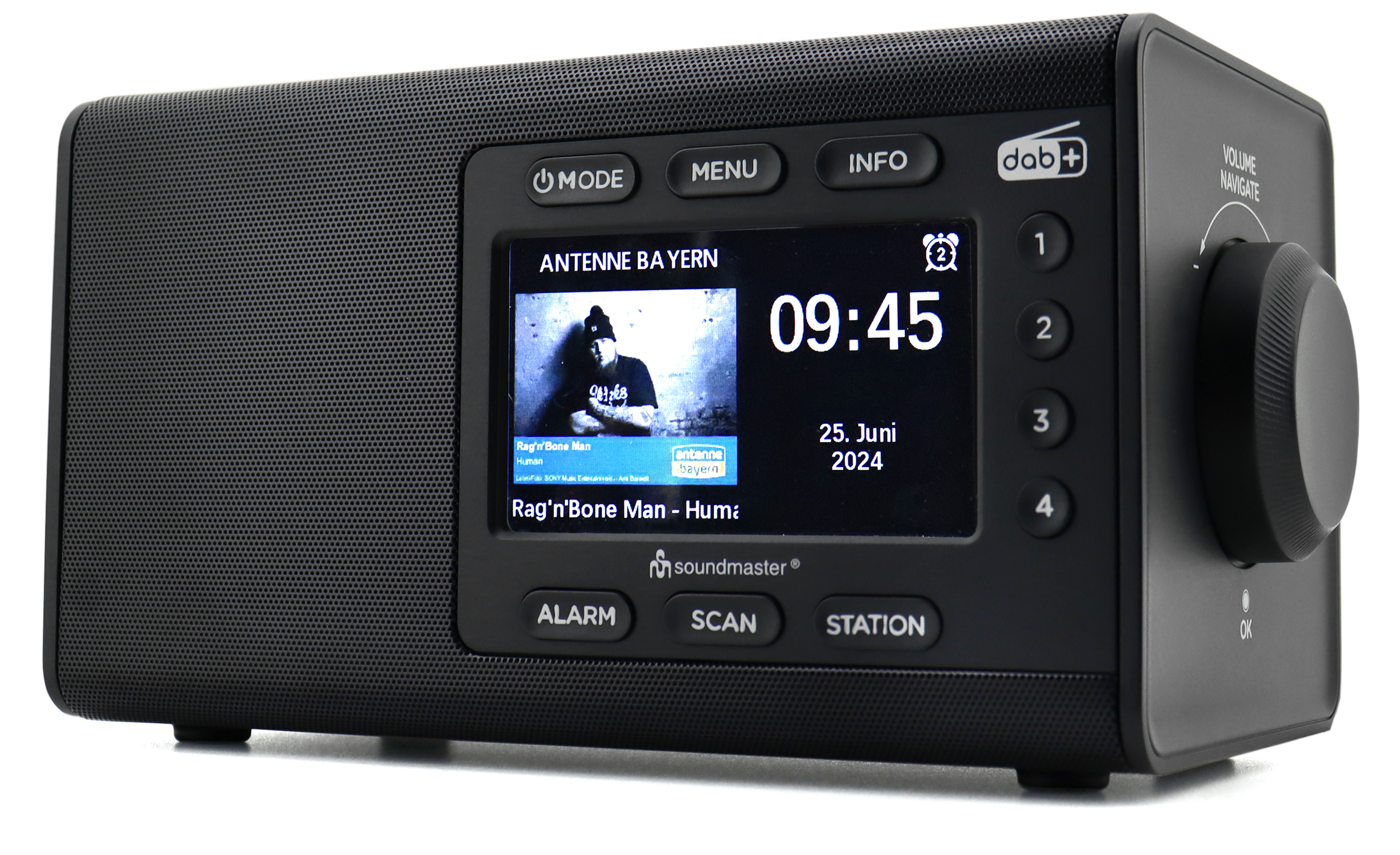 Soundmaster DAB900SW, Tragbar, Analog & Digital, DAB+, FM, 5 W, LCD, 10,9 cm (4.3")DAB+/FM-RDS-Radio - 4.3"-Display - USB-C - BT - 3.5 mm - 1 x 5 W RMS - DC 12 V/1 A - 25 x 14.2 x 13.5 cm - Schwarz