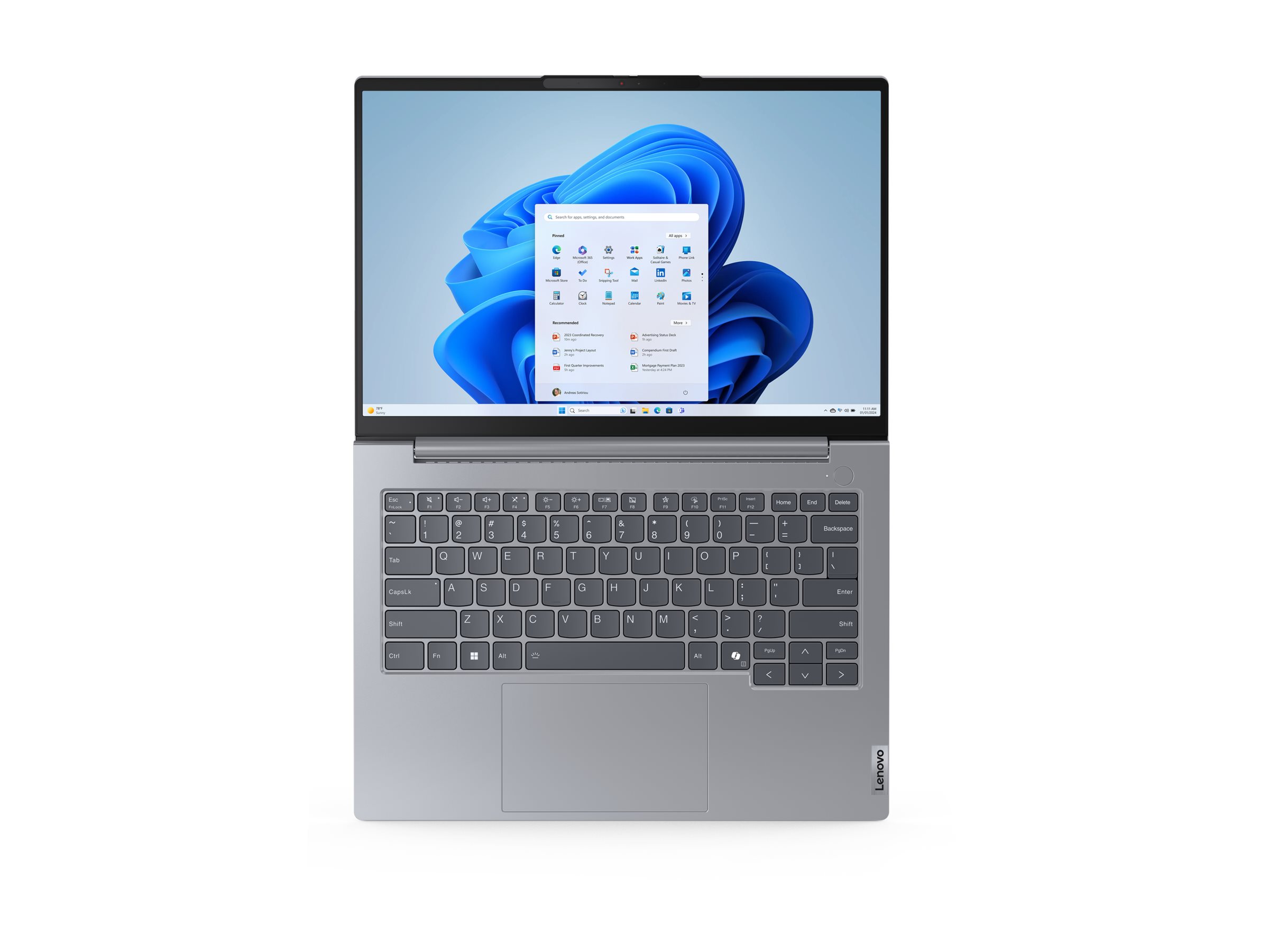 Lenovo ThinkBook 14 G7 ARP 21MV - 180°-Scharnierdesign - AMD Ryzen 5 7535HS / 3.3 GHz - Win 11 Pro - Radeon 660M - 32 GB RAM - 512 GB SSD NVMe - 35.6 cm (14")IPS 1920 x 1200 - Wi-Fi 6E - Bluetooth - A