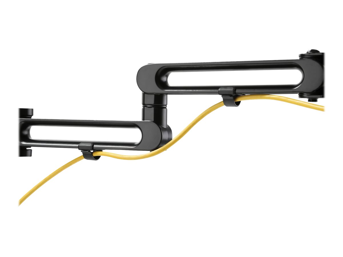 StarTech.com ARMDUAL3 Doppel Monitorarm zur Tischmontage (Gelenkarme für bis zu 32-Zoll-VESA Bildschirme, Monitorhalterung)Befestigungskit - einstellbarer Arm - für 2 Monitore - Aluminium - Schwarz -