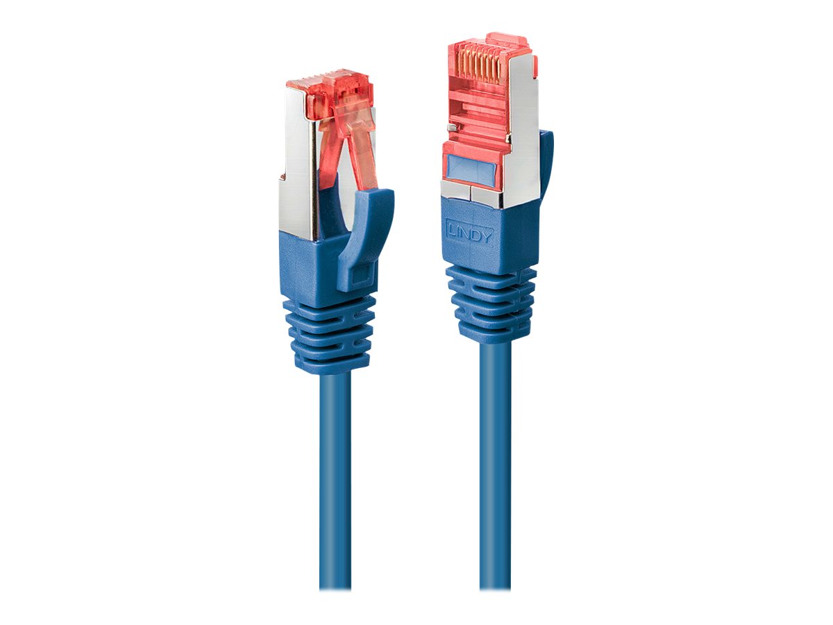Lindy Patch-Kabel - RJ-45 (M) zu RJ-45 (M)3 m - SFTP - PiMF - CAT 6e - geformt - ohne Haken - Blau