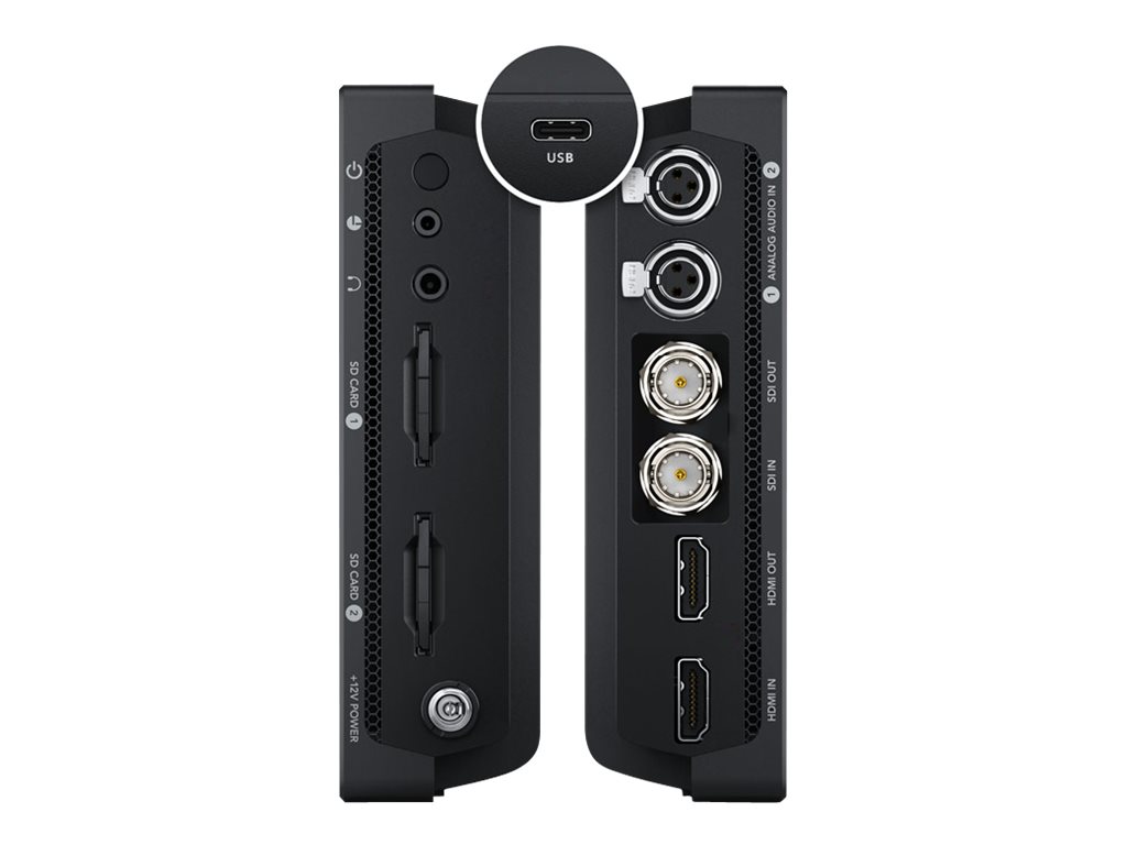 Blackmagic Video Assist 12G HDR - LCD/DVR-Kombination - Farbe - auf Kamera - 17.8 cm (7")High Definition - Schwarz